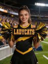 Custom Cheer Stick Sign With Pom Poms Game Day Signs Sport Mom Sign